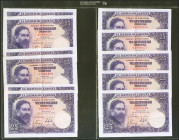 Conjunto de 28 billetes de 25 Pesetas emitidos el 22 de Julio de 1954 con la serie M y con numeraciones próximas y en su mayoría correlativas (Edifil ...