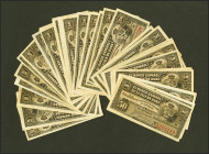 Conjunto de 35 billetes de 50 Centavos emitidos por el Banco Español en la Isla de Cuba el 15 de Mayo de 1896 con la serie H (Edifil 2021: 70), conser...