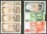 Conjunto de 20 billetes del Banco de España de diferentes emisiones. SC/EBC (mayoría SC). A EXAMINAR.