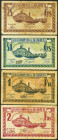 ALCAUDETE (JAEN). 25 Céntimos, 50 Céntimos, 1 Peseta y 2 Pesetas. (1937ca). (González: 310/13). Inusual serie completa. BC/BC-.