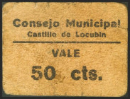 CASTILLO DE LOCUBIN (JAEN). 50 Céntimos. (1937ca). (González: 1813). Raro. MBC+.