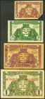MURCIA. 10 Céntimos, 25 Céntimos, 50 Céntimos y 1 Peseta. (1937ca). Series E, F, D y A, respectivamente. (González: 3770/73). Serie completa. MBC/BC....