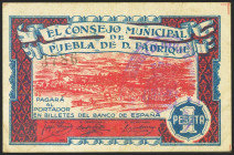 PUEBLA DE DON FADRIQUE (GRANADA). 1 Peseta. (1937ca). (González: 4328). Inusual. MBC.