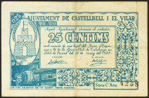 CASTELL I EL VILAR (BARCELONA). 25 Céntimos. 22 de Mayo de 1937. Serie C. (González: 7425). Inusual. MBC+.