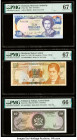 Bermuda Monetary Authority 10 Dollars 4.1.1993 Pick 42a PMG Superb Gem Unc 67 EPQ; Honduras Banco Central de Honduras 100 Lempiras 12.5.1994 Pick 75c ...