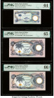 Biafra Bank of Biafra 5 Shillings; 5 Pounds (2) ND (1968-69) Pick 3b; 6a; 6b Three Examples PMG Choice Uncirculated 64; Gem Uncirculated 65 EPQ; Gem U...