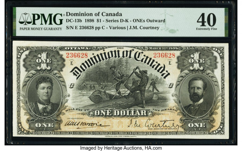 Canada Dominion of Canada $1 31.3.1898 DC-13b PMG Extremely Fine 40. 

HID098012...