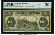 Canada Dominion of Canada $5 1.5.1912 DC-21c PMG Very Fine 20. Splits are noted on this example. 

HID09801242017

© 2022 Heritage Auctions | All Righ...