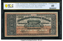 Low Serial Number 00135 Canada Newfoundland Government Cash Note 50 Cents 1911-12 Pick Newfoundland A10 NF-8b PCGS Banknote Extremely Fine 40. 

HID09...