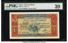 Egypt National Bank of Egypt 1 Pound 4.6.1924 Pick 18 PMG Very Fine 30. Minor repairs are noted on this example. 

HID09801242017

© 2022 Heritage Auc...