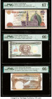 Egypt Central Bank of Egypt 200 Pounds 2007-08 Pick 68a PMG Superb Gem Unc 67 EPQ; Eritrea Bank of Eritrea 100 Nakfa 24.5.1997 Pick 6 PMG Gem Uncircul...