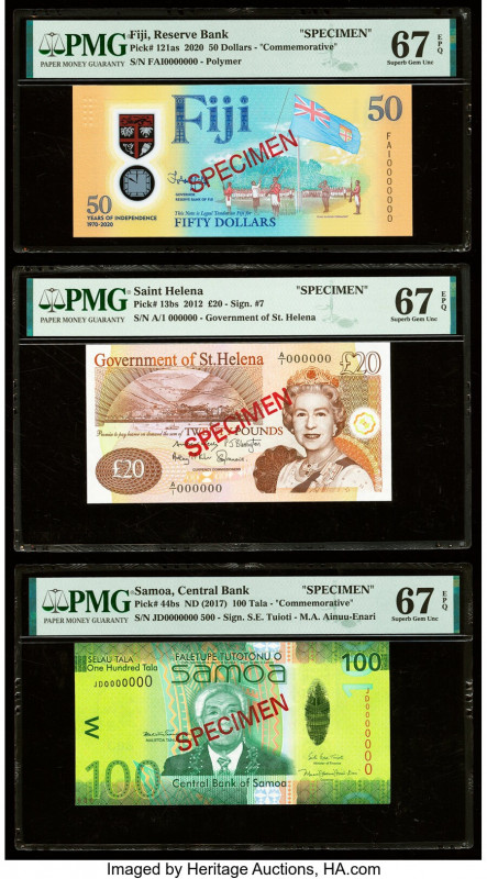 Fiji Reserve Bank of Fiji 50 Dollars 2020 Pick 121as Commemorative Specimen PMG ...