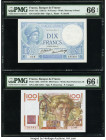 France Banque de France 10; 100 Francs 25.8.1932; 19.5.1949 Pick 73d; 128b Two Examples PMG Gem Uncirculated 66 EPQ (2). 

HID09801242017

© 2022 Heri...