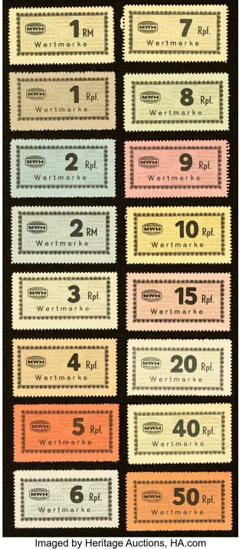 Germany Concentration Camp Group Lot of 16 Examples Crisp Uncirculated. 

HID098...