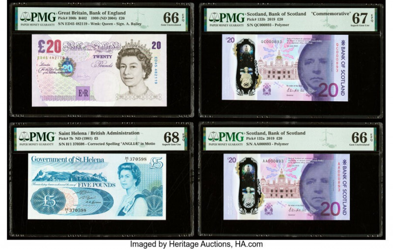 Great Britain Bank of England 20 Pounds 1999 (ND 2004) Pick 390b PMG Gem Uncircu...