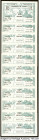 New Caledonia Tresorerie de Noumea, Bon de Caisse 50 Centimes 29.3.1943 Pick 54 Twenty-One Consecutive Examples About Uncirculated-Crisp Uncirculated....