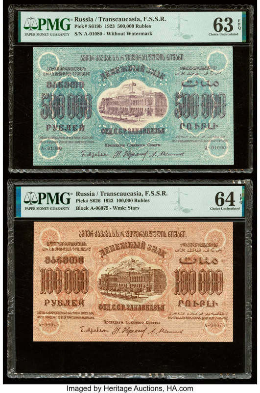 Russia Federation of Soviet Socialist Republics of Transcaucasia 500,000; 100,00...