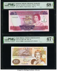 Low Serial 5 Saint Helena Government of St. Helena 20 Pounds 2004 Pick 13a PMG Superb Gem Unc 67 EPQ; Low Serial Number 115 Solomon Islands Solomon Is...