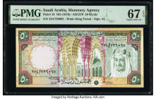 Saudi Arabia Saudi Arabian Monetary Agency 50 Riyals ND (1976) / AH1379 Pick 19 PMG Superb Gem Unc 67 EPQ. 

HID09801242017

© 2022 Heritage Auctions ...
