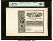 Scotland Bank of Scotland 1 Pound ND (1827-30) Pick UNL Proof PMG Gem Uncirculated 65 EPQ. Black Specimen overprint present. 

HID09801242017

© 2022 ...
