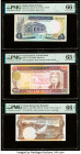 Sudan Bank of Sudan 1 Pound 1971-78 Pick 13b PMG Gem Uncirculated 66 EPQ; Turkmenistan Central Bank of Turkmenistan 500 Manat ND (1993) Pick 7a PMG Ge...