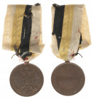 Alexander II. Pacification of the Polish Rebellion, 1864. 
Dark bronze award medal. Unsigned. Integrated loop. 28 mm. 12,6 gr. N1. XF. Barac 572; Dia...