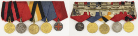 Medal bar.
Interesting five-part medal bar.

1) For memory of the Crimean War 1853-1856.
Light bronze commemorative medal. Unsigned. Integrated lo...