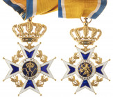 The Netherlands: Order of Orange Nassau.
Commander cross. 1906-1953. Gold and enamel. 55 x 85 mm. 28,2 gr. (with ribbon). XF. Barac 201.

On the jo...