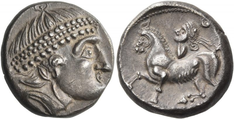 CELTIC, Middle Danube. Uncertain tribe. 2nd century BC. Tetradrachm (Silver, 21 ...
