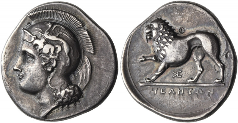 LUCANIA. Velia. Circa 334-300 BC. Didrachm or nomos (Silver, 22 mm, 7.43 g, 12 h...