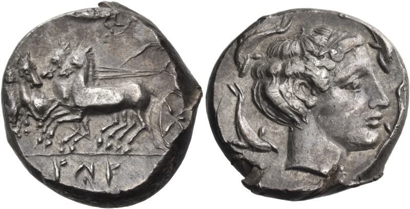 SICILY. Panormos. Circa 405-390/80 BC. Tetradrachm (Silver, 24.5 mm, 17.15 g, 12...