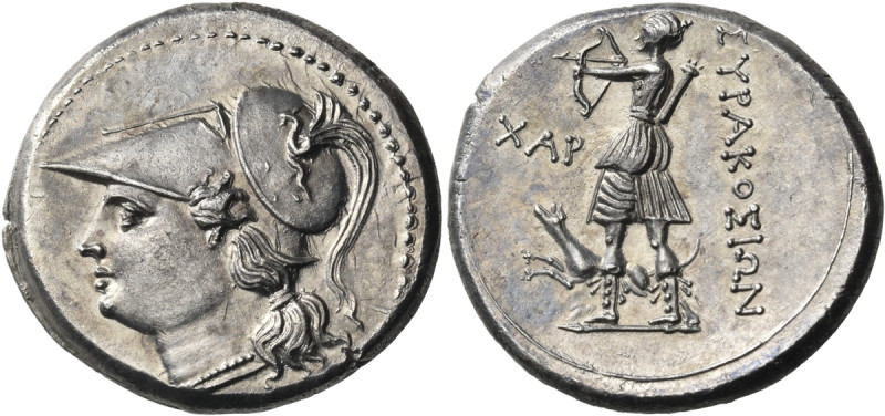 SICILY. Syracuse. Fifth Democracy, 214-212 BC. 12 Litrai (Silver, 25 mm, 9.93 g,...