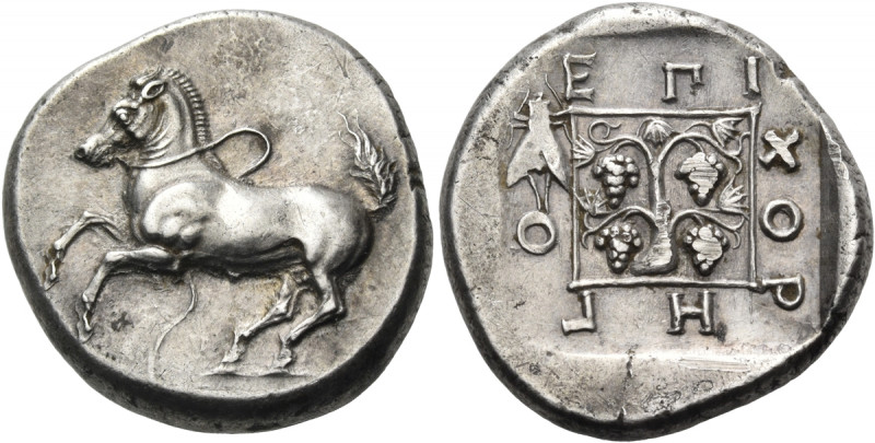 THRACE. Maroneia. Circa 386/5-348/7 BC. Stater (Silver, 23 mm, 11.47 g, 8 h), st...