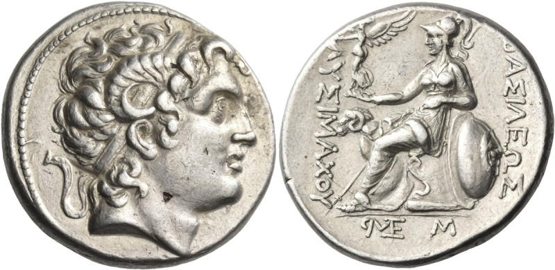KINGS OF THRACE. Lysimachos, 305-281 BC. Tetradrachm (Silver, 28 mm, 17.06 g, 6 ...