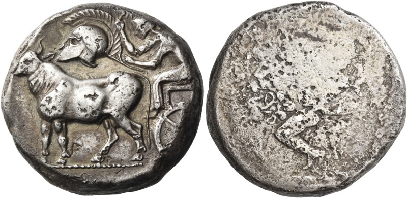 THRACO-MACEDONIAN TRIBES, Derrones. Circa 480-465 BC. Dodekadrachm (Silver, 32 m...
