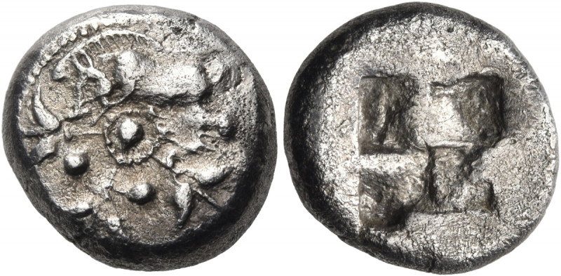 MACEDON. Stagira. Circa 530-525 BC. Stater (Silver, 19 mm, 8.19 g), the "Roses o...