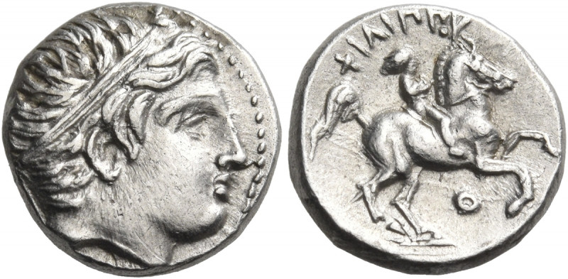 KINGS OF MACEDON. Philip II, 359-336 BC. 1/5 Tetradrachm (Silver, 14 mm, 2.60 g,...