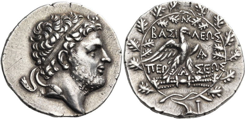 KINGS OF MACEDON. Perseus, 179-168 BC. Tetradrachm (Silver, 30.5 mm, 15.38 g, 12...
