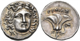 KINGS OF MACEDON. Perseus, 179-168 BC. Drachm (Silver, 16 mm, 2.74 g, 6 h), struck under the ministers Hermias and Zoilos during the Third Macedonian ...