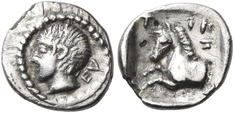 THESSALY. Trikka. Circa 440-400 BC. Hemiobol (Silver, 10 mm, 0.42 g, 7 h), struc...