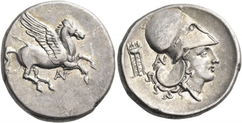 AKARNANIA. Anaktorion. Circa 350-300 BC. Stater (Silver, 23 mm, 8.43 g, 3 h). AN...