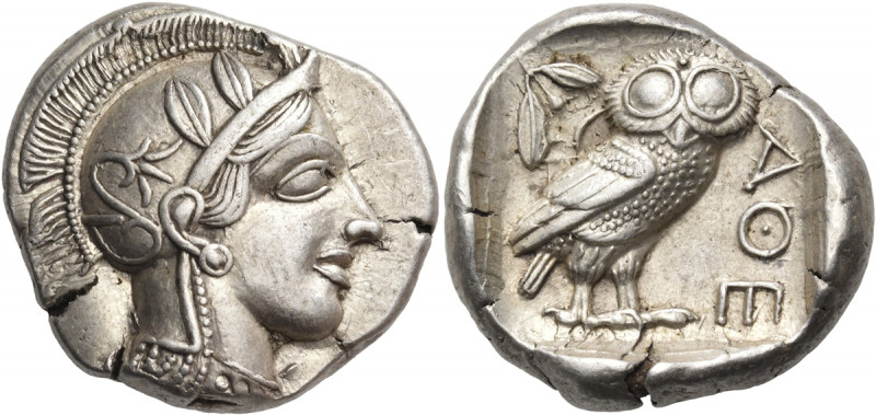 ATTICA. Athens. Circa 430s-420s BC. Tetradrachm (Silver, 25 mm, 17.20 g, 10 h). ...