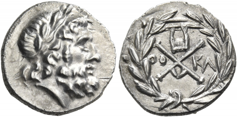 MEGARIS. Megara. Achaian League, Circa 175-168 BC. Triobol or Hemidrachm (Silver...
