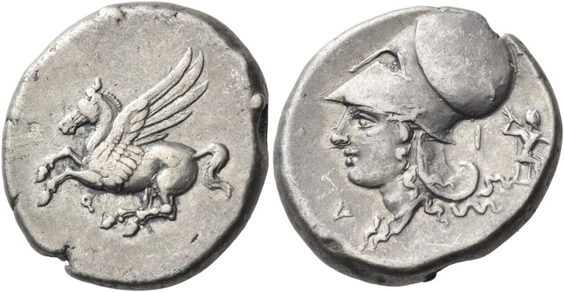 CORINTHIA. Corinth. Circa 375-300 BC. Stater (Silver, 22 mm, 8.52 g, 3 h), Di......