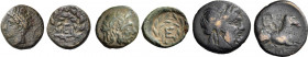 ARGOLIS. Epidauros. Circa late 4th - late 3rd Century BC. (Bronze, 5.81 g), Lot of three AE coins from Epidauros. 1. 13 mm, 2.01 g, 7 h. Late 4th or e...