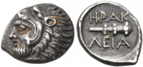 BITHYNIA. Herakleia Pontika. Circa 394-352 BC. Trihemiobol (Silver, 10 mm, 1.27 g, 12 h). Bearded head of Herakles to left, wearing lion's skin headdr...
