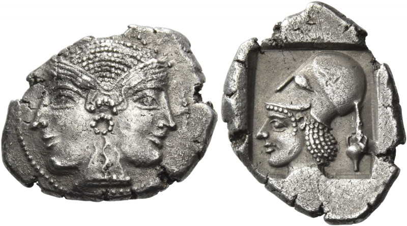 MYSIA. Lampsakos. Circa 500-450 BC. Drachm (Silver, 22 mm, 5.05 g, 11 h). Janifo...