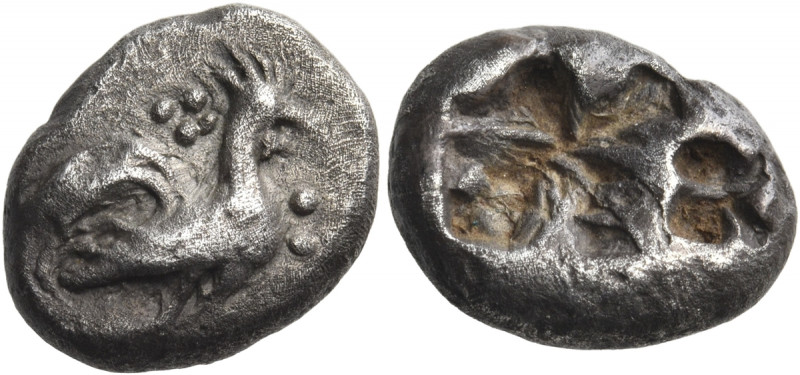 TROAS. Dardanos. Circa 550-500 BC. Drachm (Silver, 16 mm, 5.24 g), silver proto-...