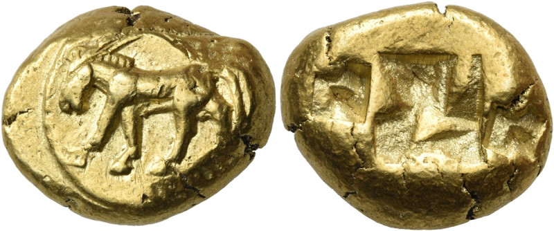 IONIA. Uncertain. Circa 600-550 BC. Stater (Electrum, 21 mm, 16.67 g), Phokaic s...