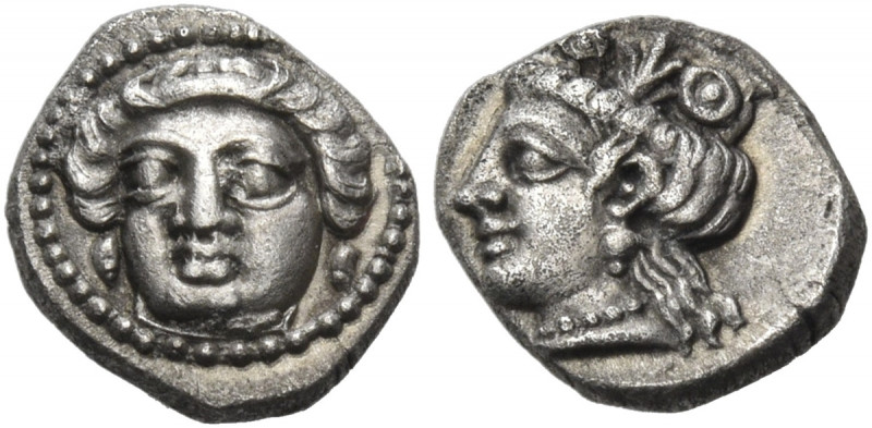 CILICIA. Tarsos. 4th century BC. Obol (Silver, 9 mm, 0.84 g, 3 h). Female head f...